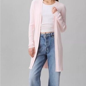 NWT Calvin Klein Jeans Light Pink Open Cardigan